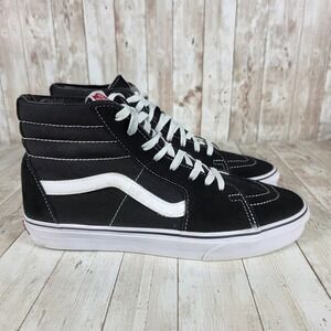 Vans Sk8-Hi High Top Black White Skateboarding Shoes Men's Size 11